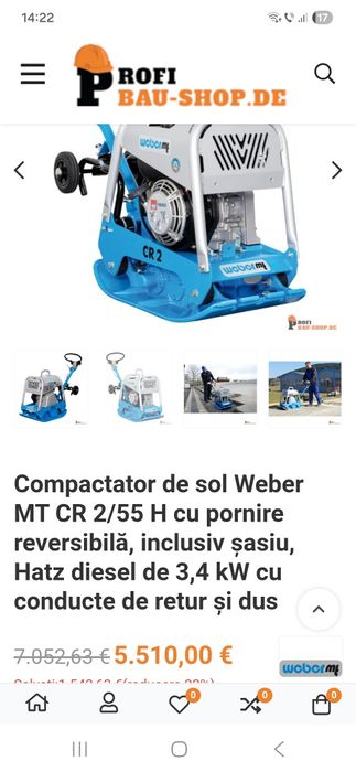 *NOU* placa compactoare weber cr2 2022