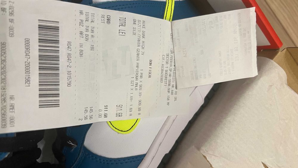 Nike dunk high white volt bright spruce marime 40, noi nouti