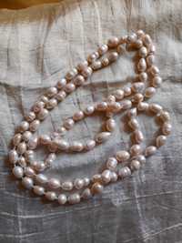 Colier margele perle de cultura albe mari 10-15 mm, lung. sirag 120 cm