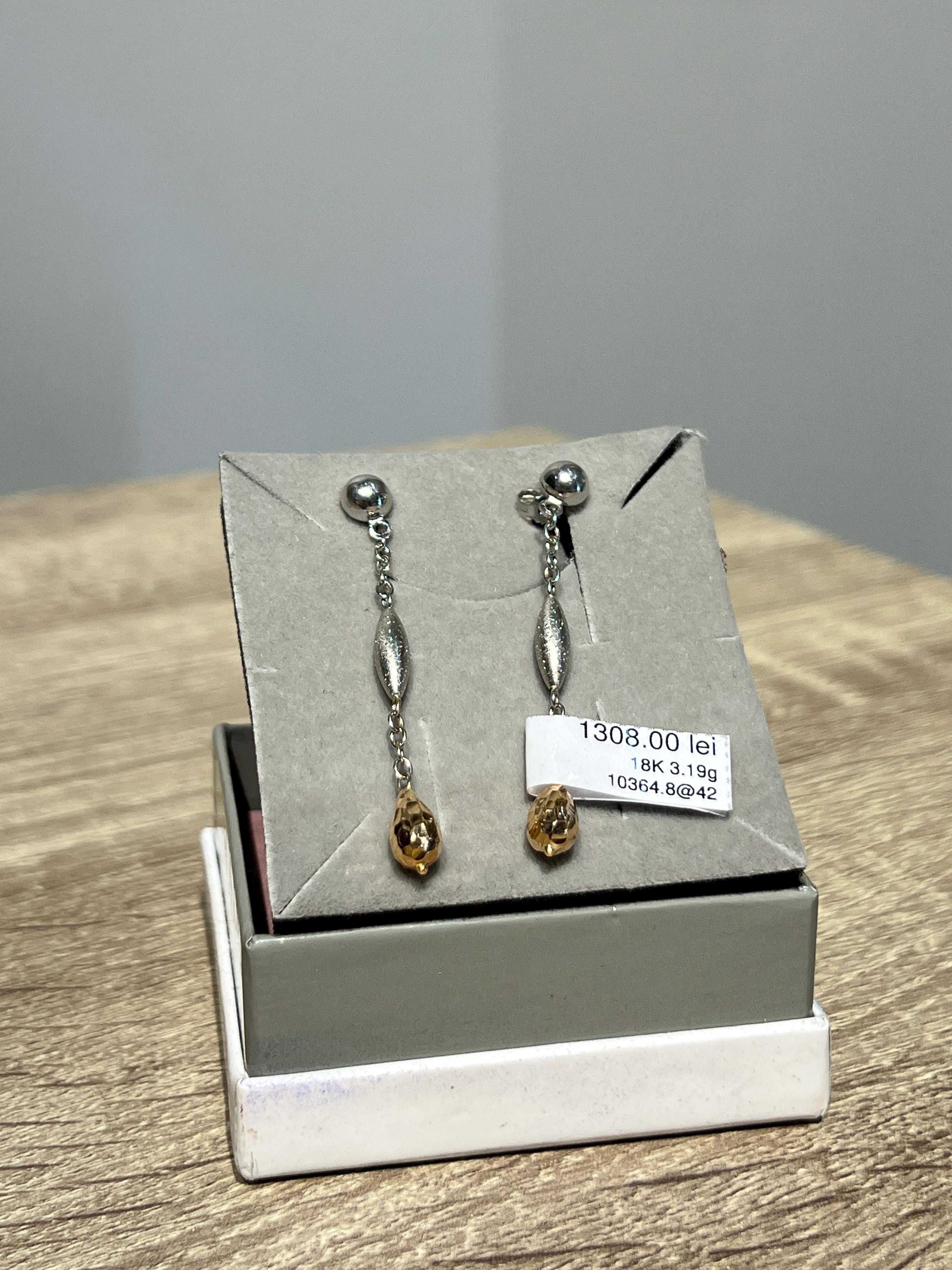 (ag42) Cercei aur 18k, 3.19g b10364.8