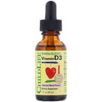 Витамин D3 для детей, ChildLife, вкус натуральных ягод, 30 мл