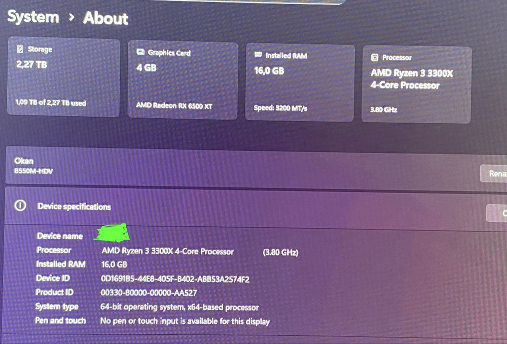 Гаминг звяр:Ryzen 3 3300X + RX 6500 XT + 16 GB RAM + 512GB NVMe SSD