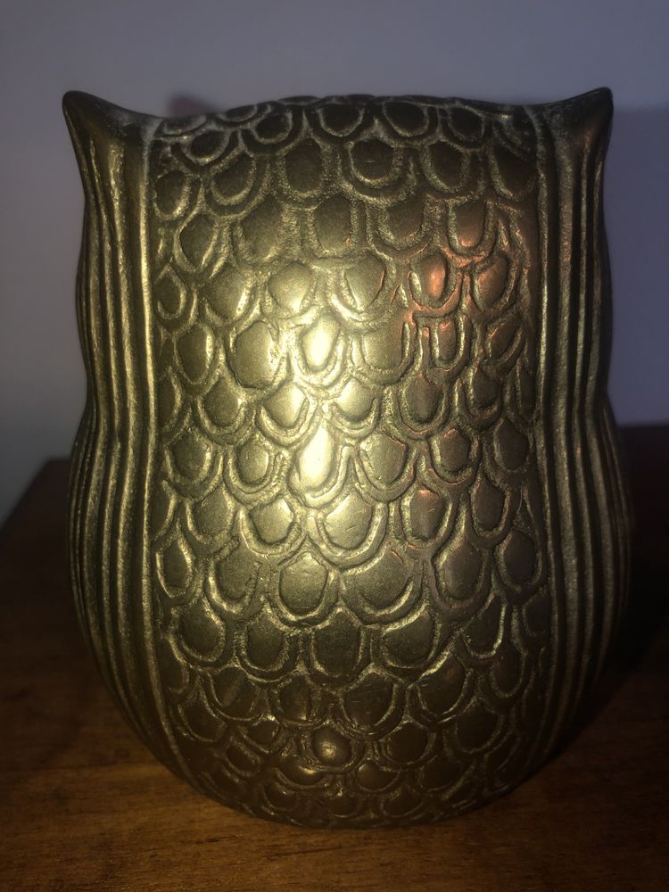 Bufnita veche din bronz masiv,pusculita