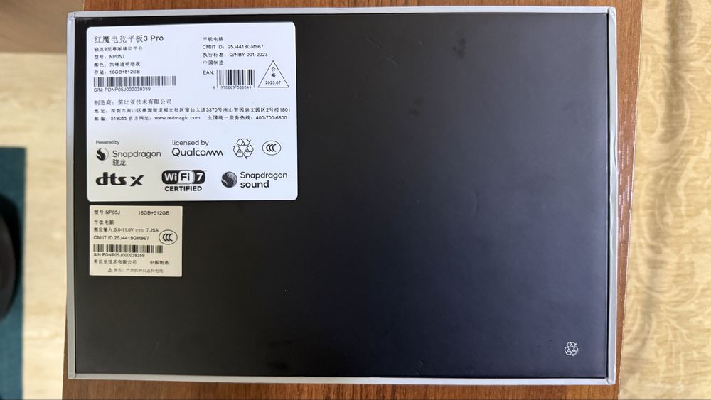 Zte Nubia red magic gaming tablet 3 pro 9.06 16/512