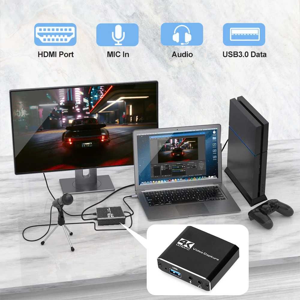 HDMI - USB 3.0 Video Capture Card Game Live Streaming видео кепчър