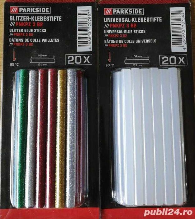 Batoane baghete adezive transparente si multicolore pistol de lipit