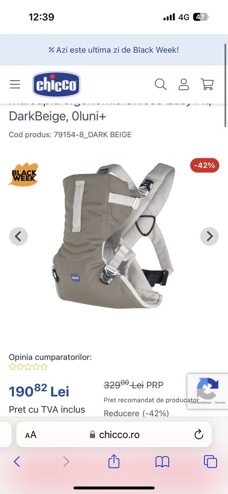 Carucior bebelusi 3 in 1 Chicco + marsupiu ergonomic