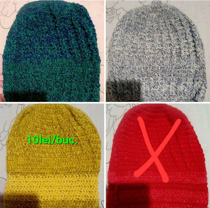 Caciuli Lana crosetate manual Dama