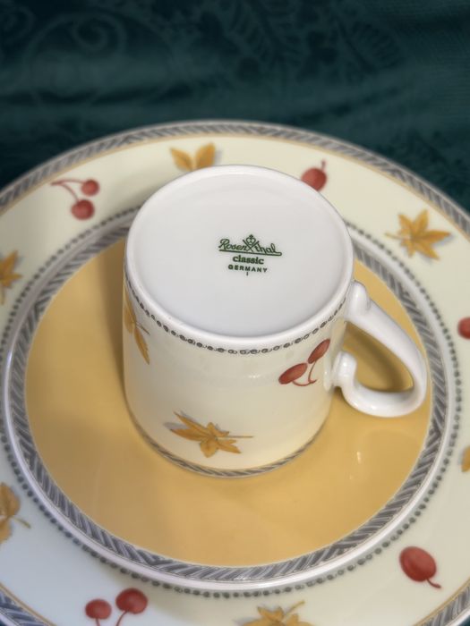 Сервиз за кафе Rosenthal/Розентал с десертни чинии и захарница