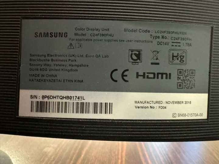 Monitor curbat 24" Samsung
