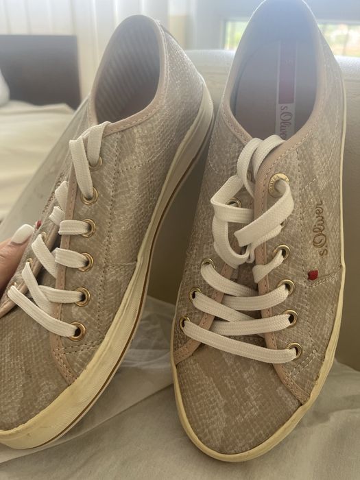 Обувки S.Oliver Змийска кожа