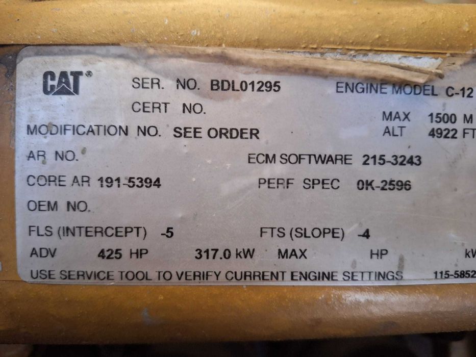 vand motor Caterpillar C-12 BDL01295