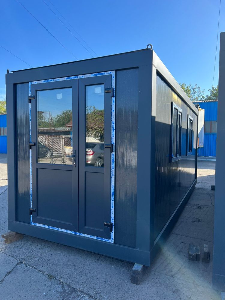 Container pentru birou cu 1 usa si 2 geamuri sanitar modular fastfood