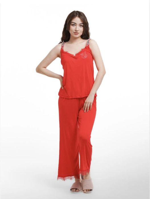 Атласная пижама для женщин, домашний комплект 4,