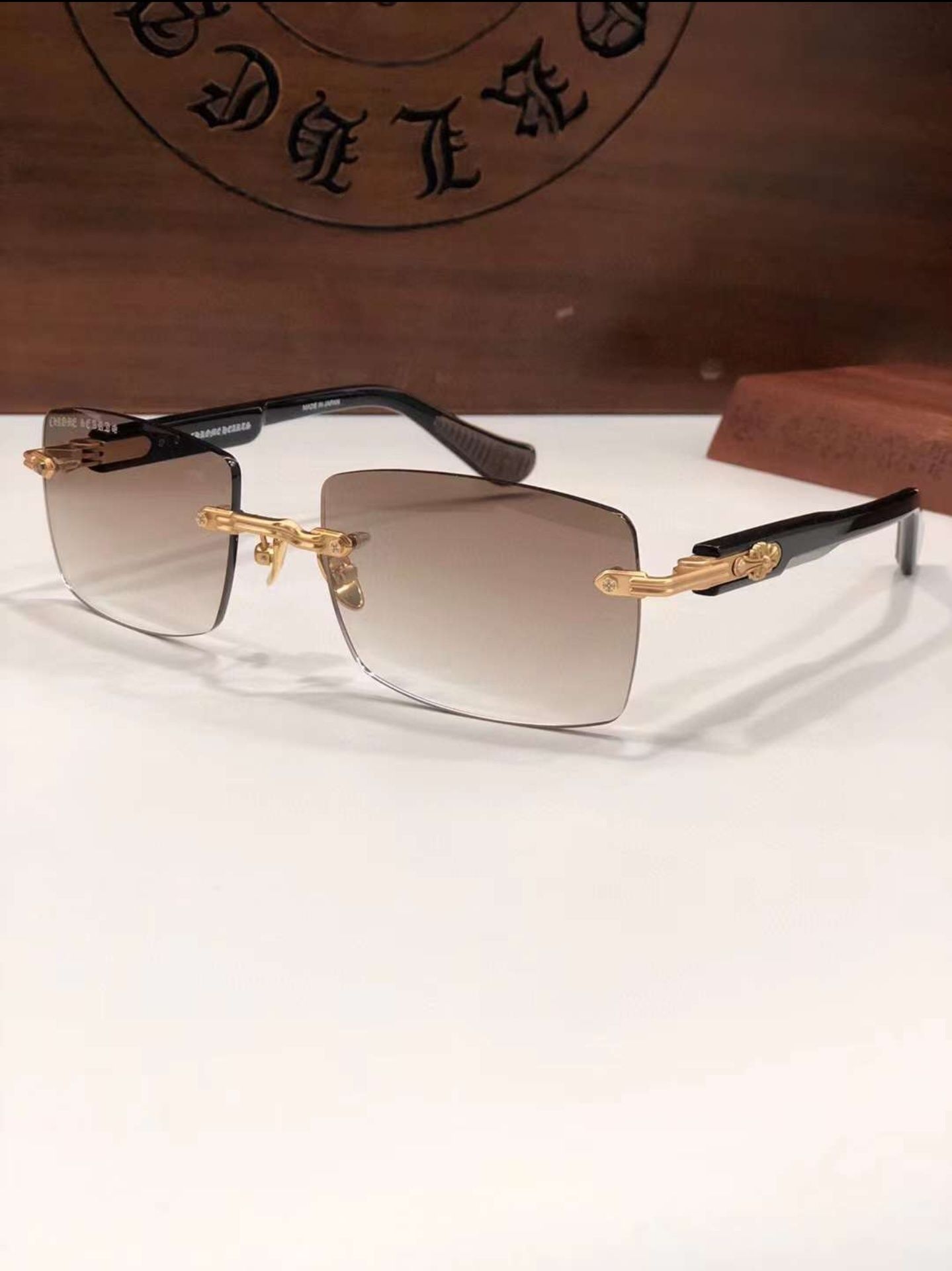 Chrome Hearts DEEP III Gold Sunglasses Deep 3 Слънчеви очила