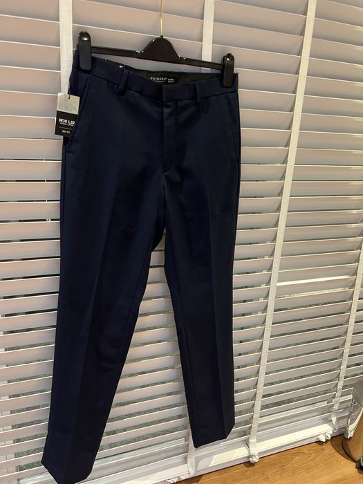 Pantaloni bleumarin albastru Primark costum barbat W30 L32