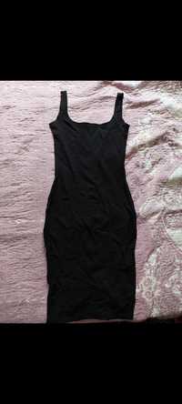 Бандажное черное платье