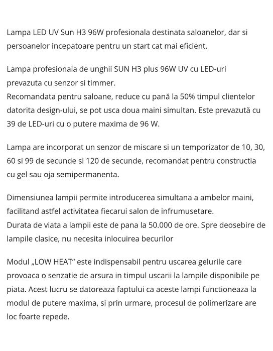 Lampa LED unghii profesionala