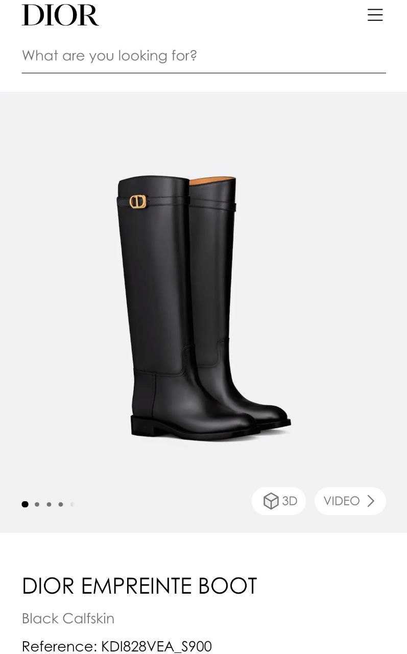 Дамски кожени ботуши DIOR