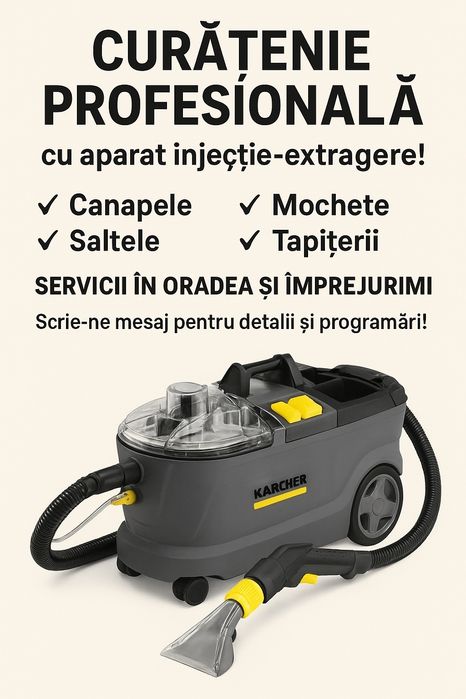 Curățăm în profunzime canapele, saltele, mochete și tapițerii – Oradea