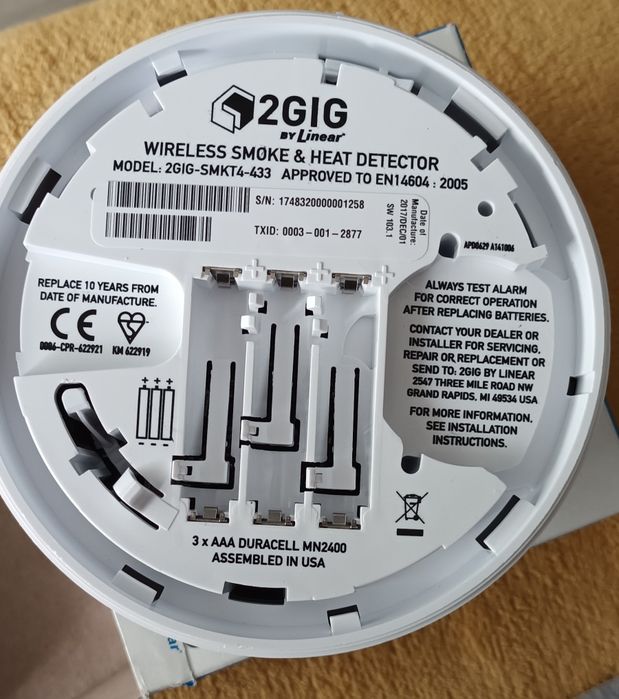 Senzor de fum și caldura wireless