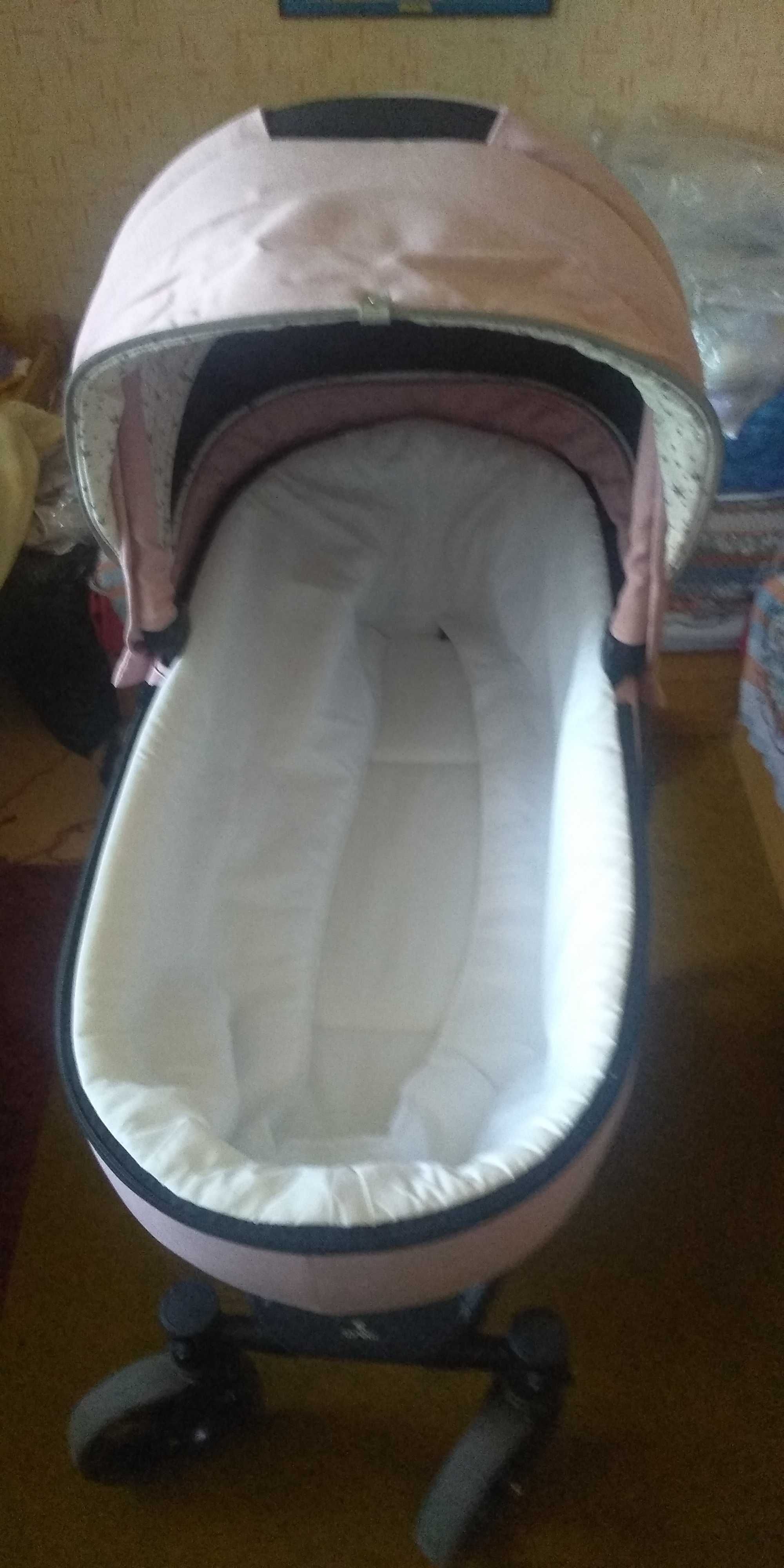 Комбинирана детска количка 3в1 Лорели Crysta розова