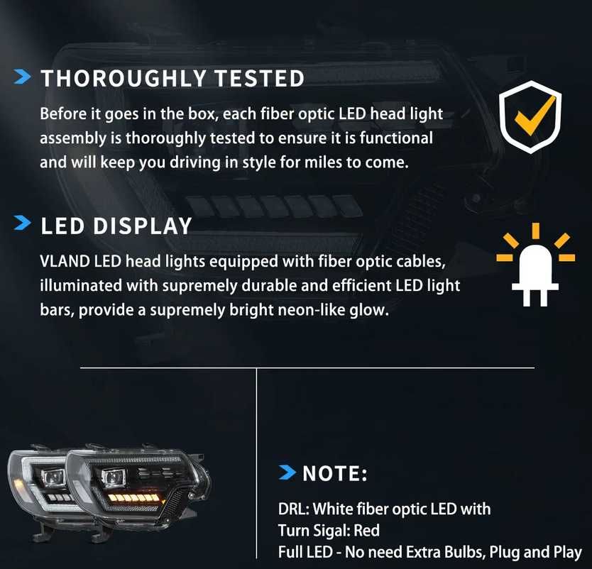 Комплект тунинг фарове FULL LED Toyota Tacoma 2012-2015