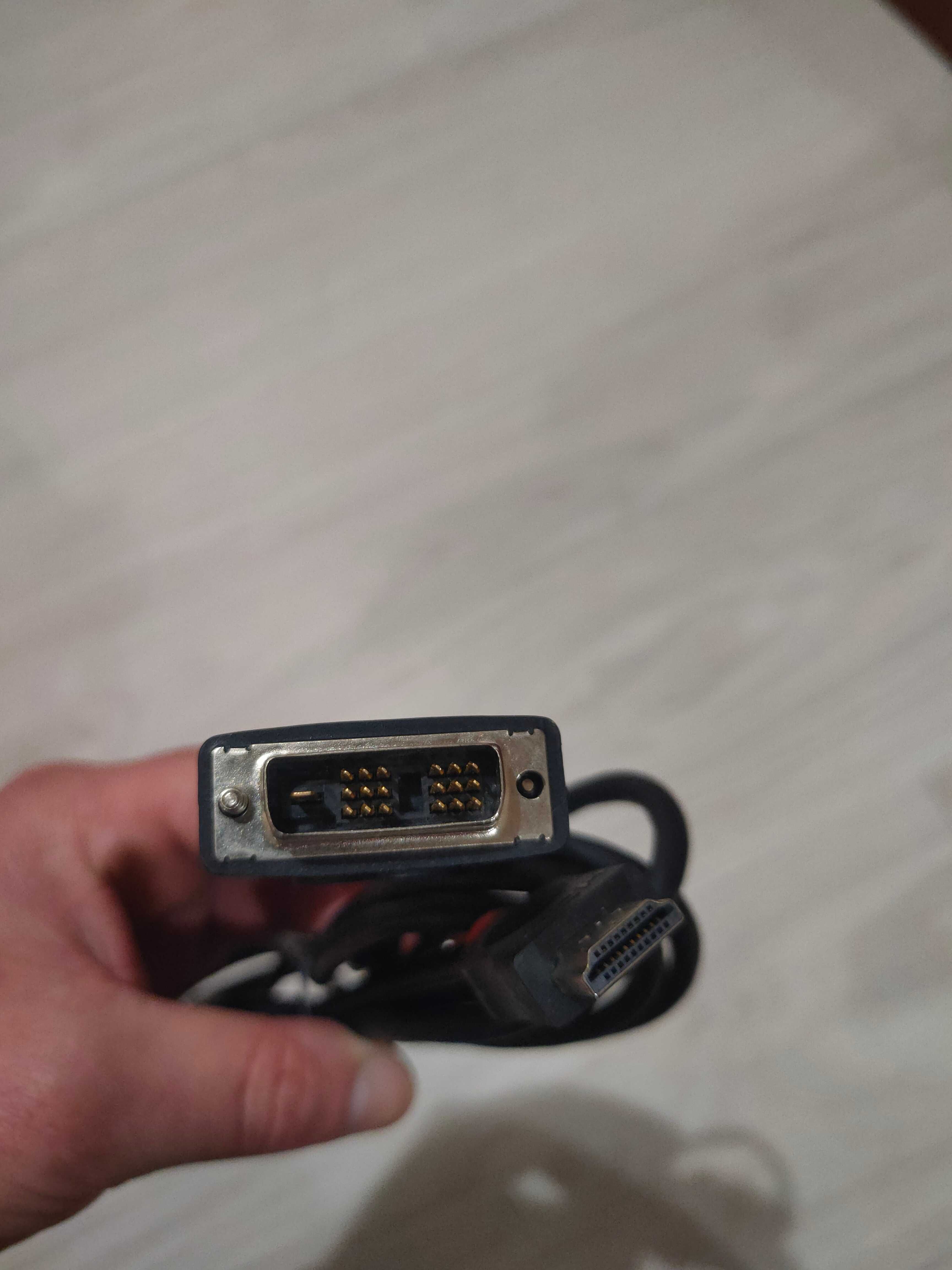 Кабел Lindy DVI-D към HDMI - Black Line