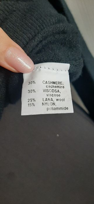 Pulover cashmere 30% lana L