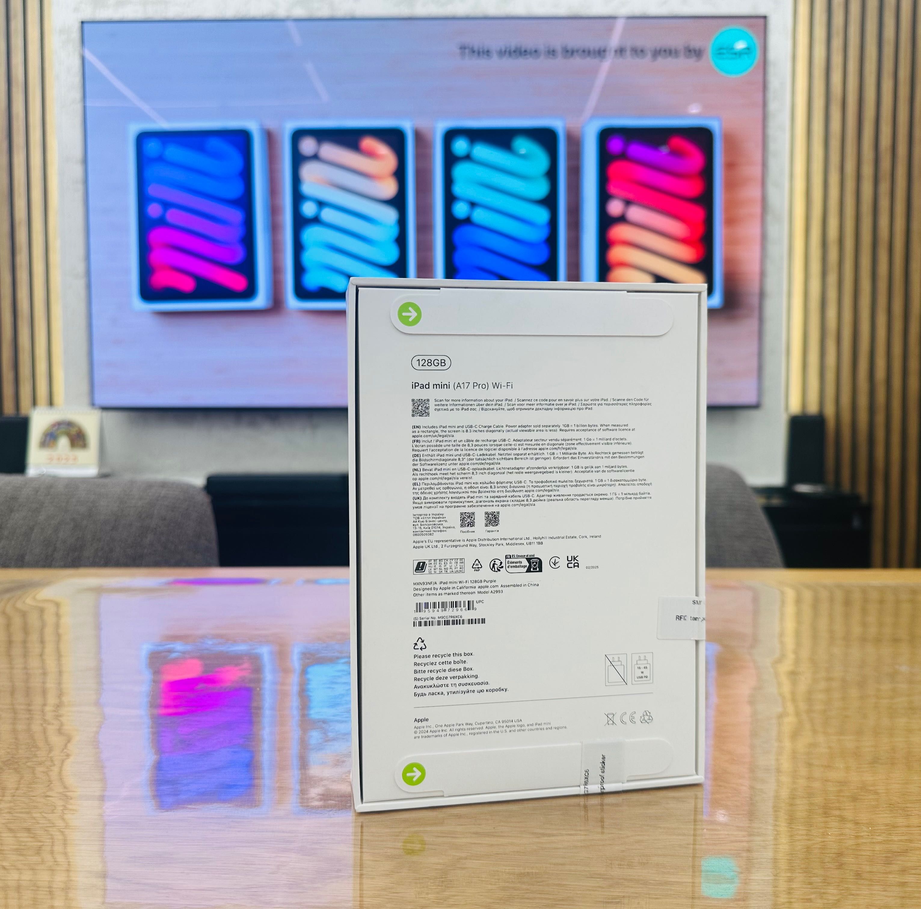 iPad mini A17 Pro Wi-Fi 128GB Purpul Гаранция
