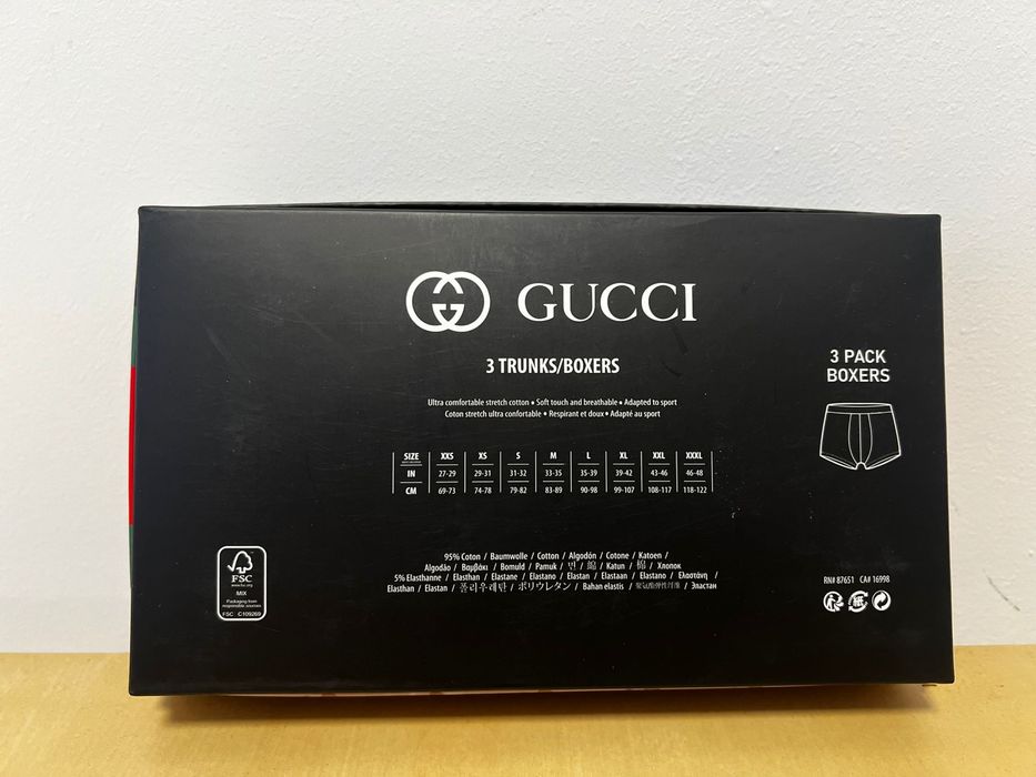 Set boxer Gucci 3 bucati 95% bumbac