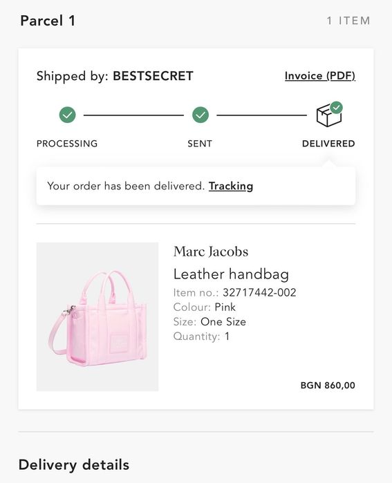 оригинална кожена чанта Tote Bag Marc Jacobs