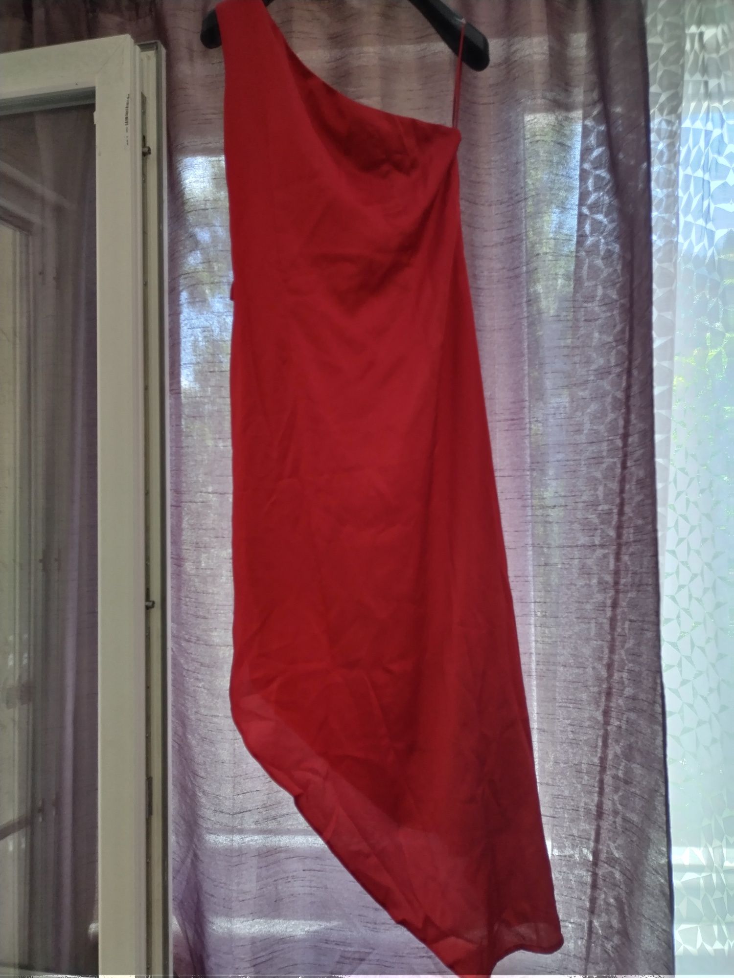 Нова червена сатенена рокля ASOS