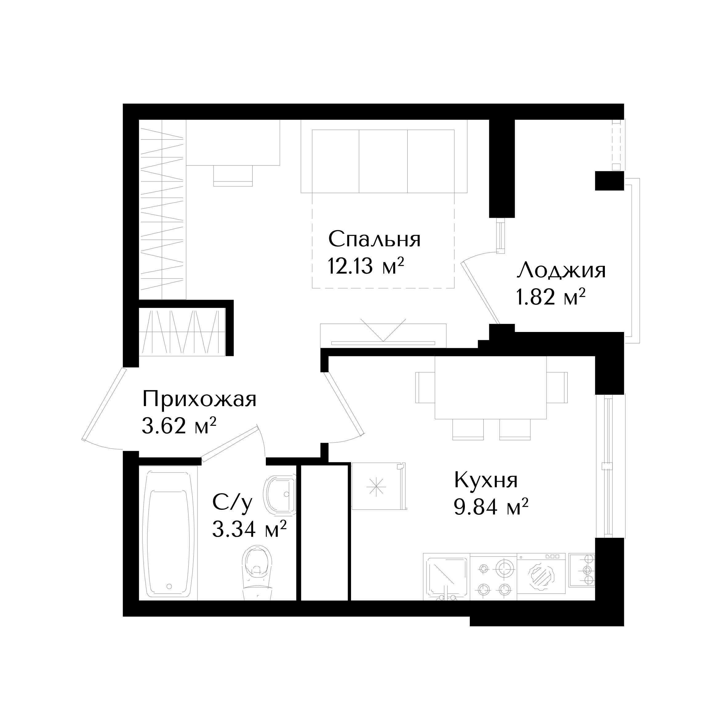 1-xonali xonadonlar | 1-комнатные квартиры ЖК Harizma - Golden House