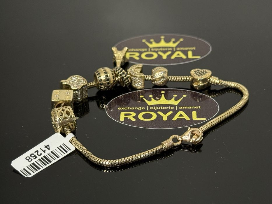 Bijuteria ROYAL : Bratara AUR 14K Charmuri / 19.64 GR