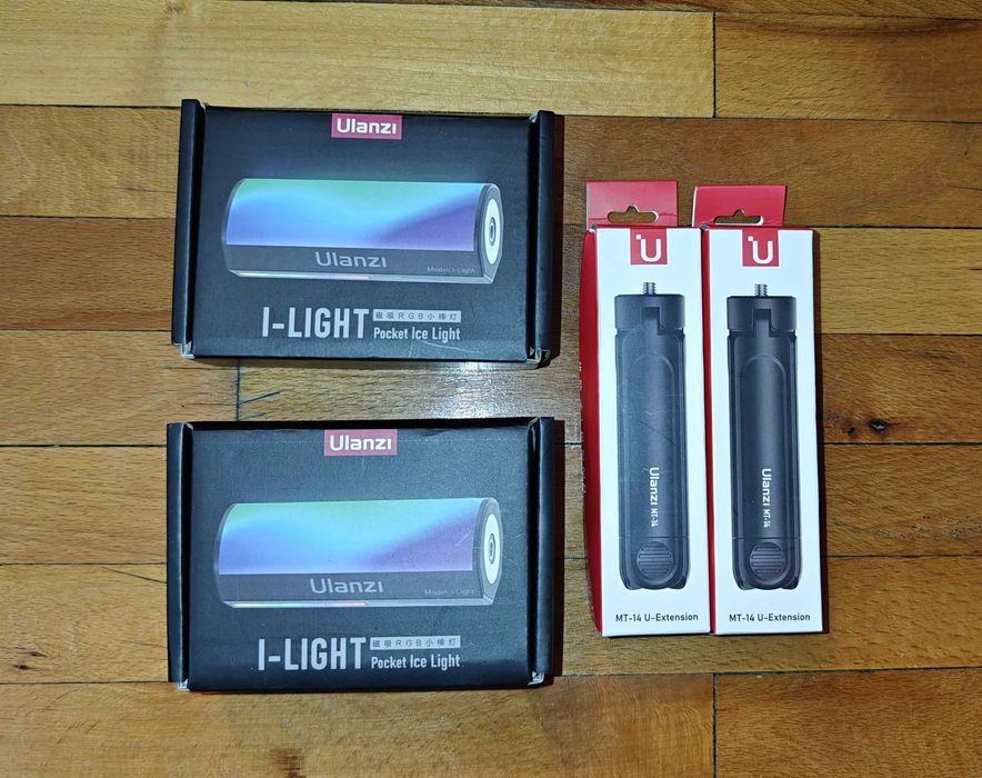 Ulanzi I-Light Packet Ice Light with mini tripod x2