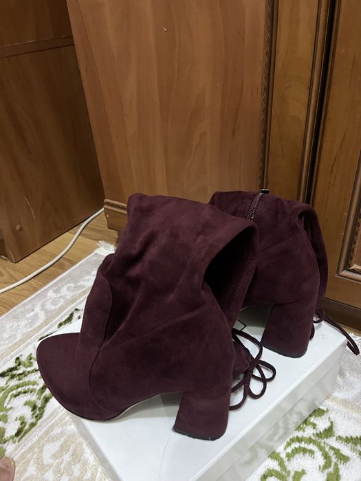 Обувь сапожки длинный демисезонный на выход