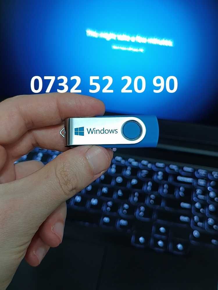 Stick USB bootabil cu Windows 10 / 11 Home sau Pro original cu licenta