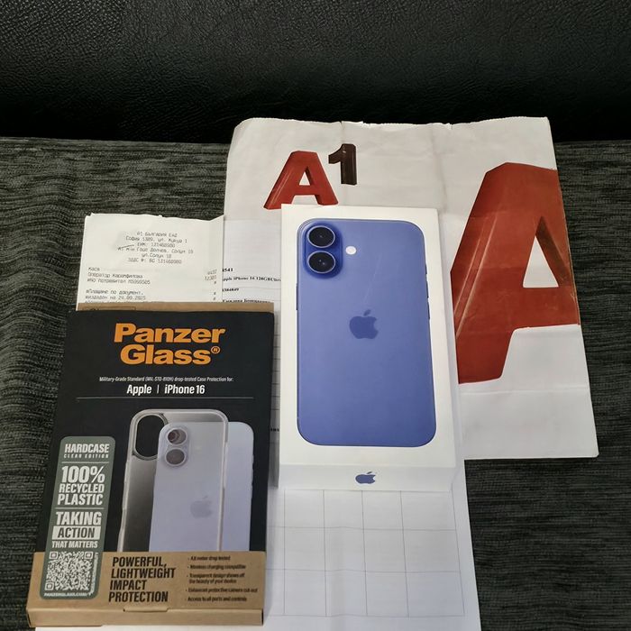 ЗАПЕЧАТАН 128GB iPhone 16 A1 Гаранция 2027г. Ultramarine