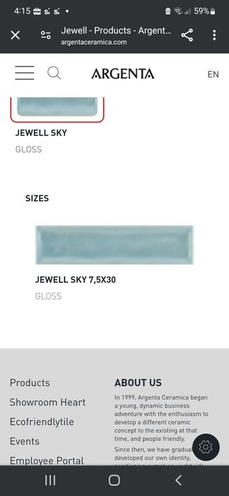 Vand faianta Argenta Jewell Sky