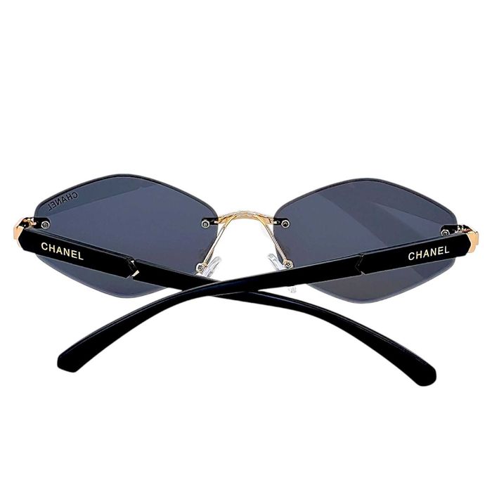 Chanel дамски изчистени слънчеви очила 2026 с ромбоидни стъкла