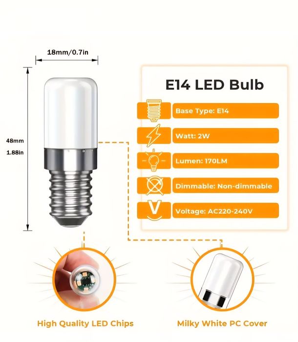 Bec cu led pentru frigider/masina cusut 1 buc - NOU
