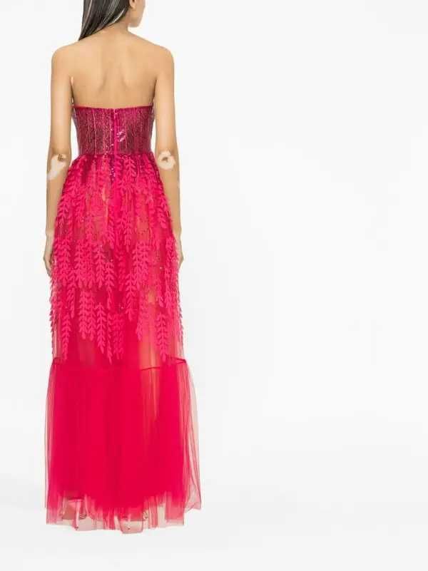 Rochie de bal/ de seara cu aplicații florale Elisabetta Franchi noua