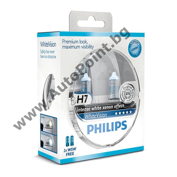 Крушка Philips H7 White vision Ultra Xenon effect
