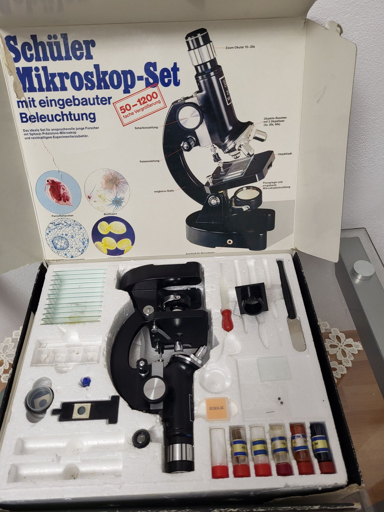 Microscop din metal 50X1200X  stare ca nou