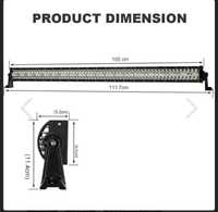 Led bar 12D (drept/curbat) 105cm 780w