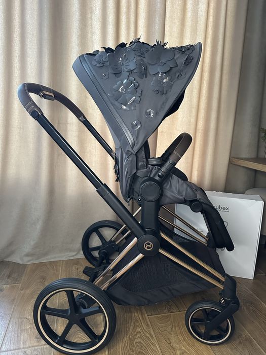 Количка Cybex Priam 4 Simply Flowers Platinum Сайбекс Приам Прайм 4