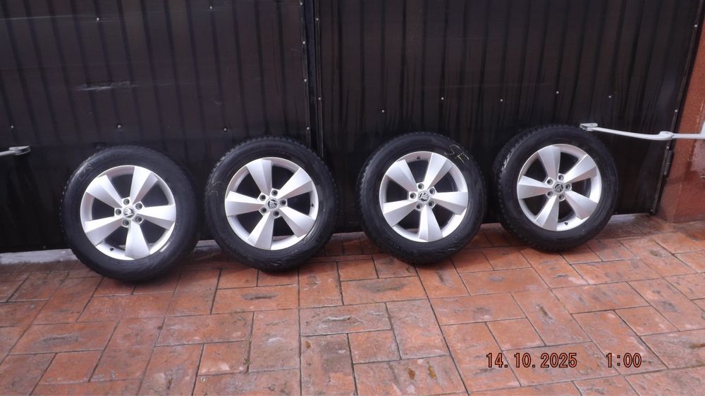Roti/jante skoda kodiaq cu anvelope iarna 215/65/r17 dot 1417