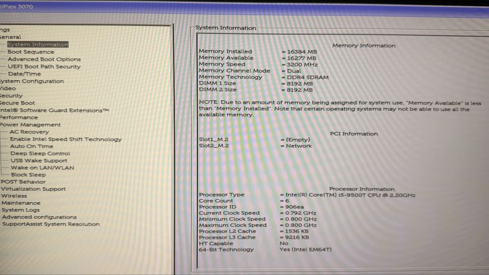 dell optiplex 3070 i5 gen 9