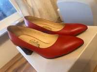 Pantofi roșii cu toc Guban